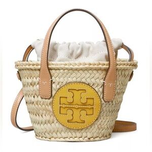 Tory Burch Ella Straw Mini Basket Bag